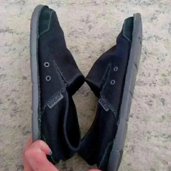 Crocs Mens Black Cabo Canvas Slip on Lightweight Casual Loafer  8 main image 12